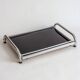 Aluminum and glass tray, Italy, 1950s/1960s