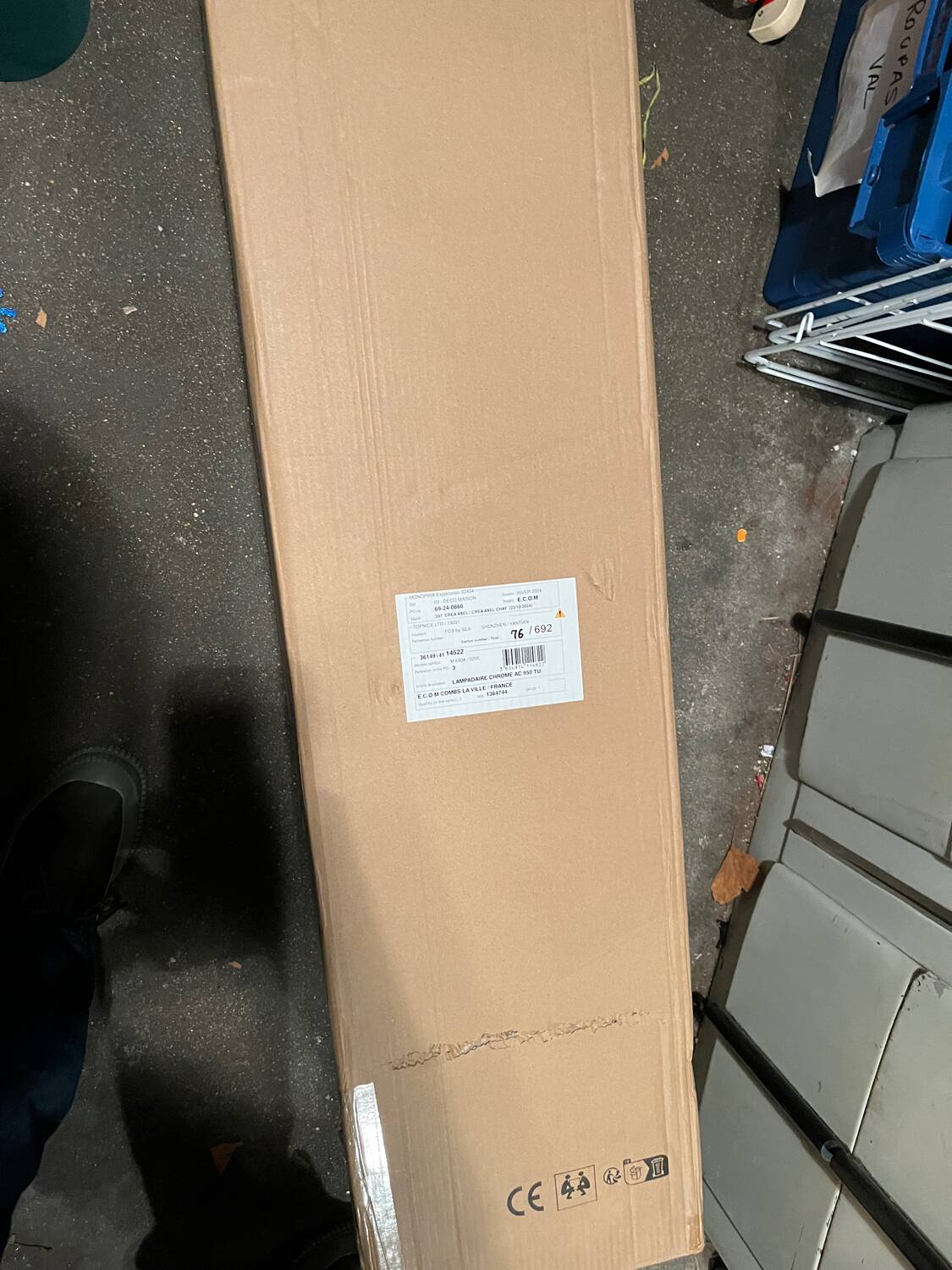 New blue Axel Chay floor lamp Monoprix