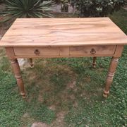 Antique desk in Louis Philippe style made of cherry wood with 2 drawers.