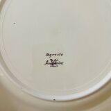 Large Round Sarreguemines Dish, Agreste model