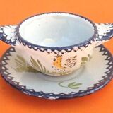 Charolles earthenware bowl with ears / saucer rooster model