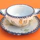 Charolles earthenware bowl with ears / saucer rooster model