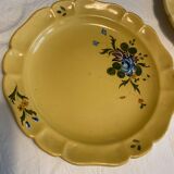 Plats de service Faience de Montpellier jaune
