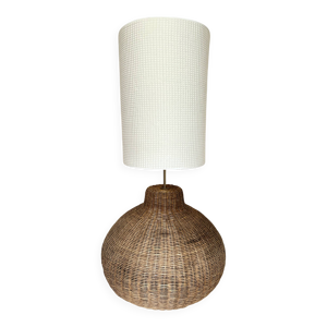 Lampe XXL en rotin tressé - nid