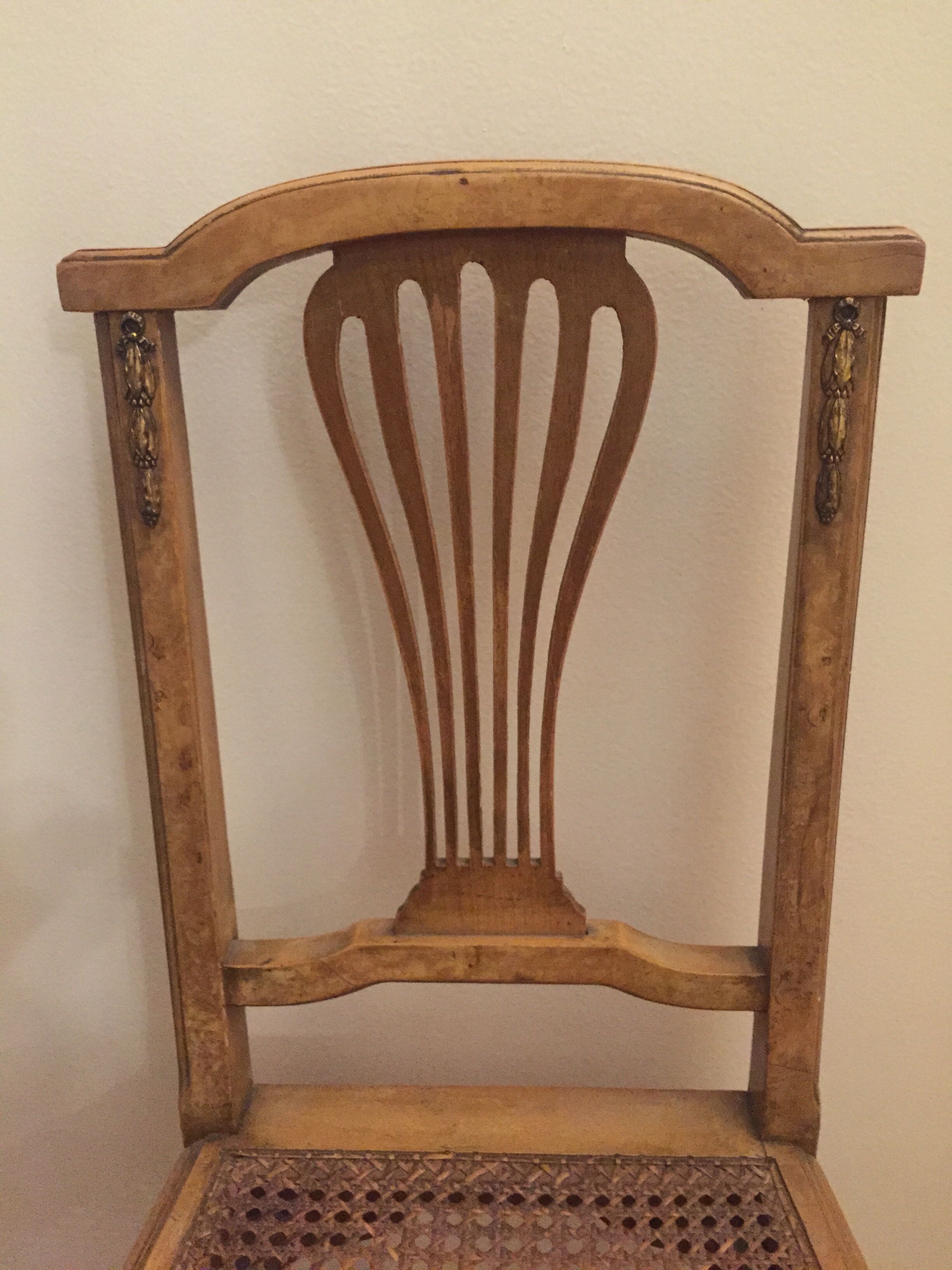 Cane wood chairs