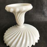 Standing cup - Art nouveau - white opaline