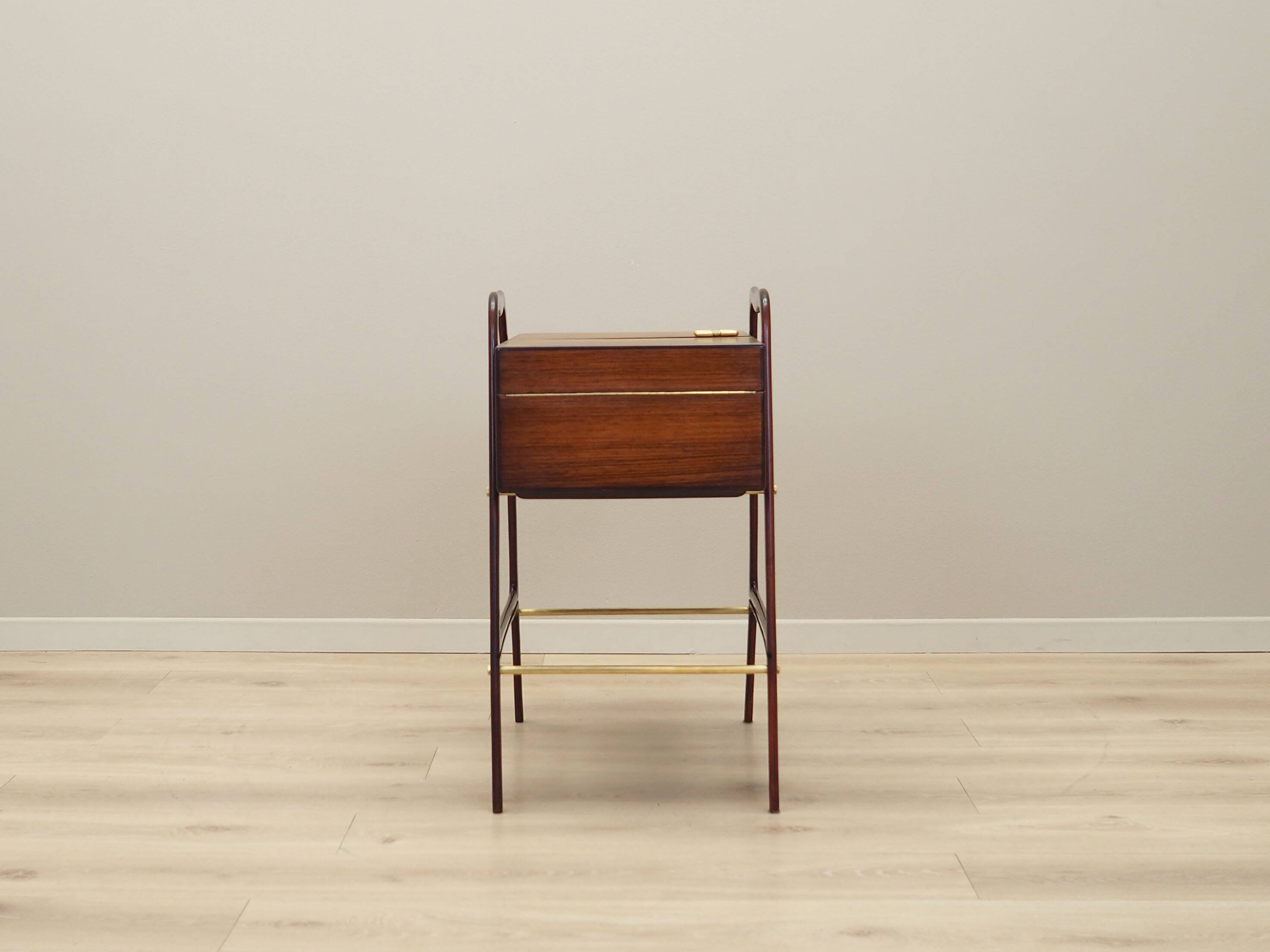 Walnut sewing table, Italian design, 1970s, production: Italy
