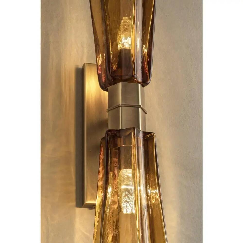 Italian Lively Amber Murano Glass Wall Sconce by Simoeng for Simoeng