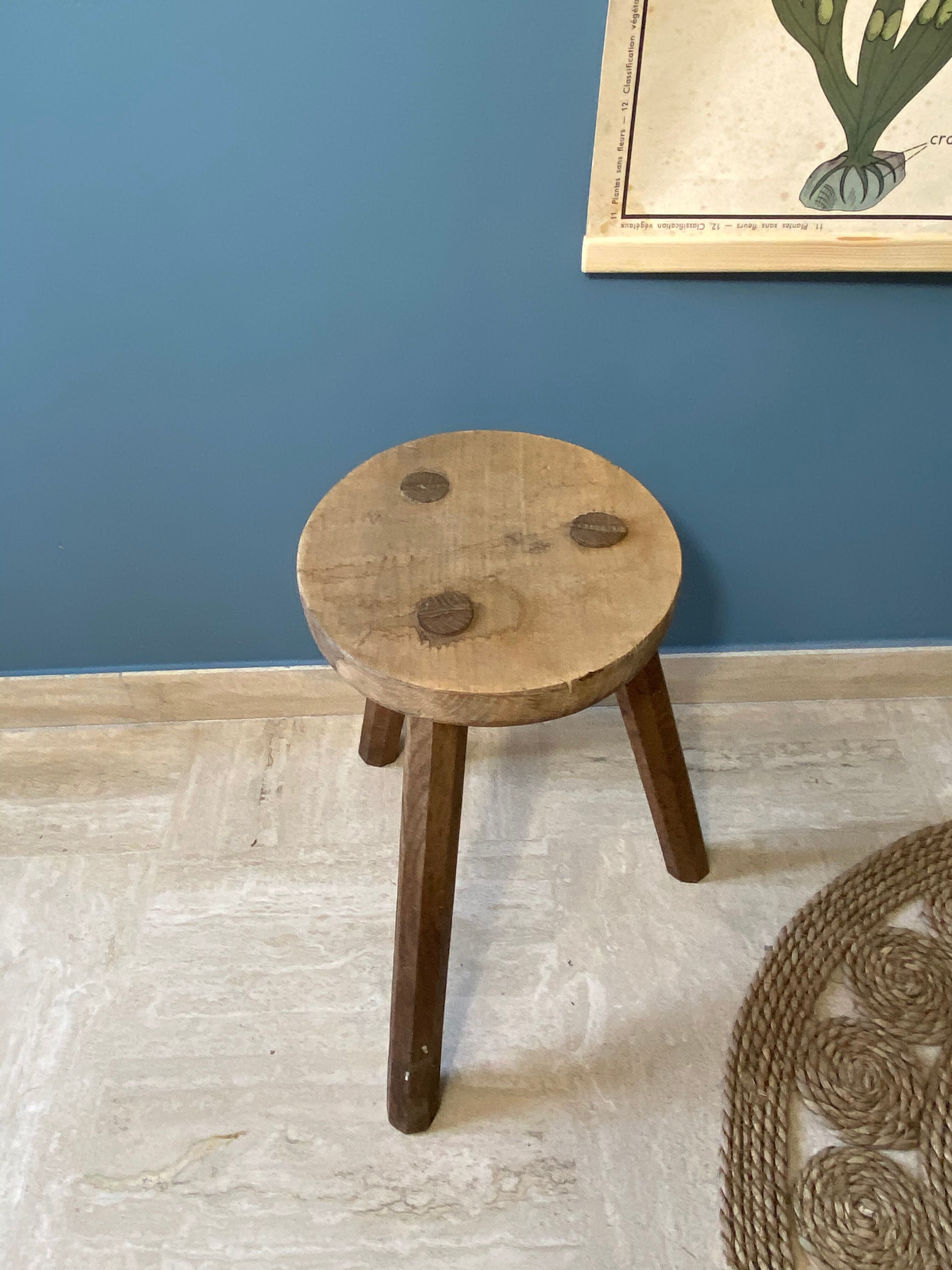 Brutalist tripod farm stool 1950
