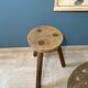 Brutalist tripod farm stool 1950