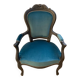 Duck blue convertible armchair
