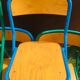 Lot de 10 chaises écoles des années '70, 5 bleus et 5 vert