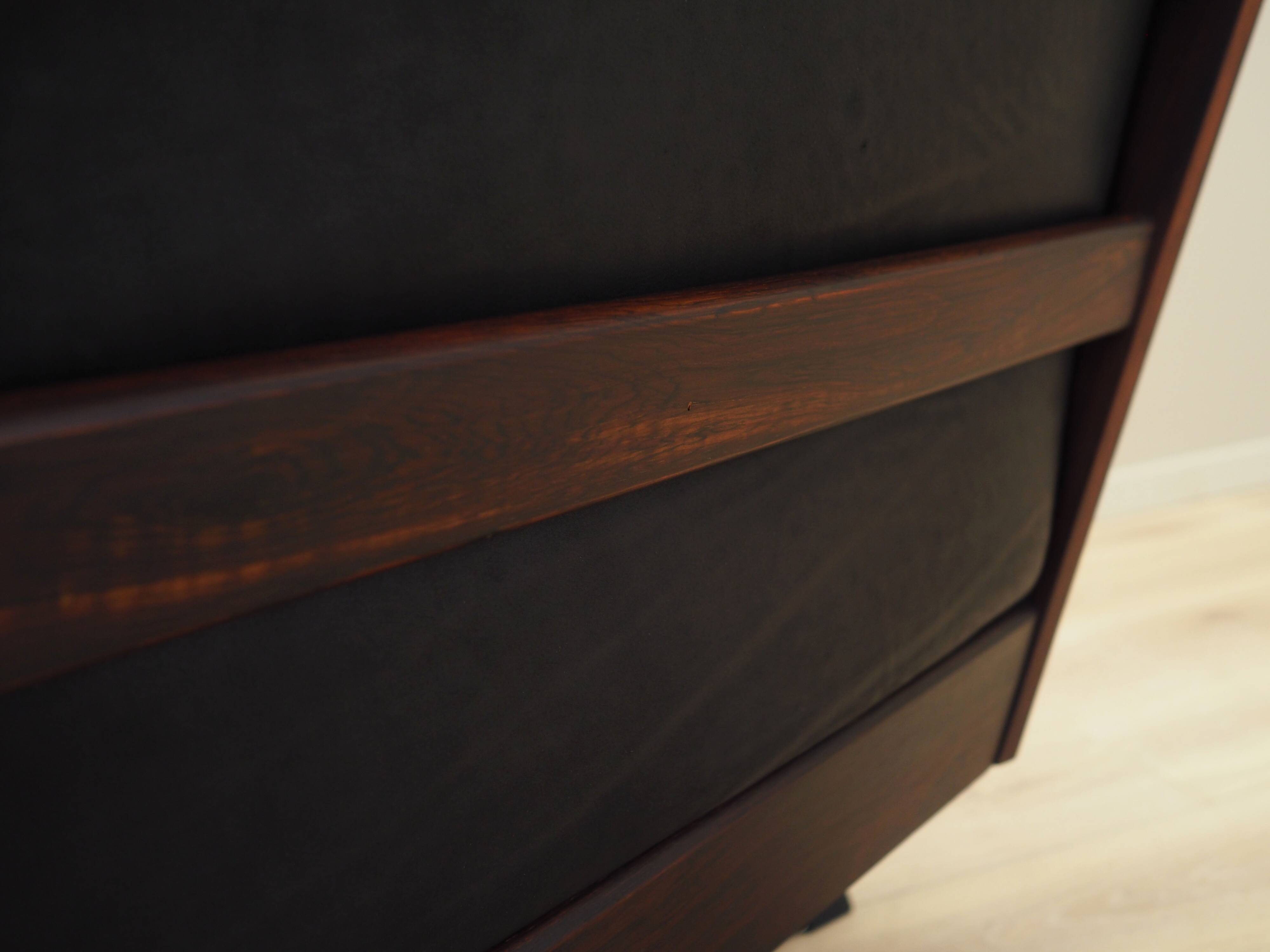 Office leather armchair, Danish design, 1970s, production: Denmark