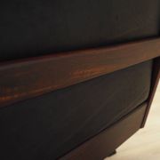 Fauteuil de bureau en cuir, design danois, années 1970, production : Danemark