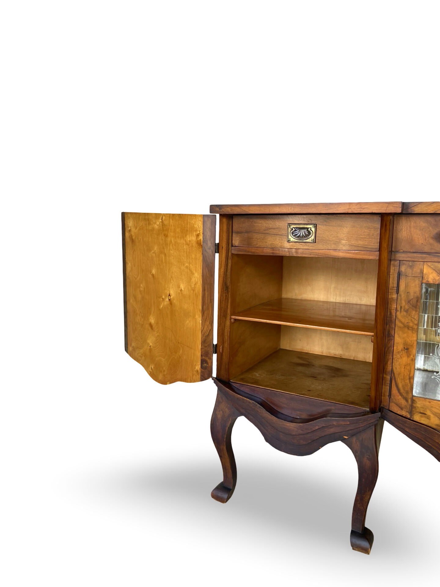 Buffet en noyer burr italien, années 1930.