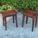 Pair of 60s oak stools or end tables