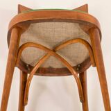 Italian mid-century chairs in walnut and wool