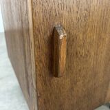 Chevet moderniste années 50, bois et métal, vintage
