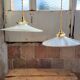 Duo de suspensions en opaline blanche