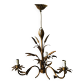 Lustre florentin dit épi de blé style Hans Kögl Hollywood Regency