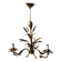 Florentine chandelier in wheat ear style by Hans Kögl Hollywood Regency
