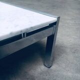 Postmodern Italian Carrara Marble Low Coffee Table, 1970s
