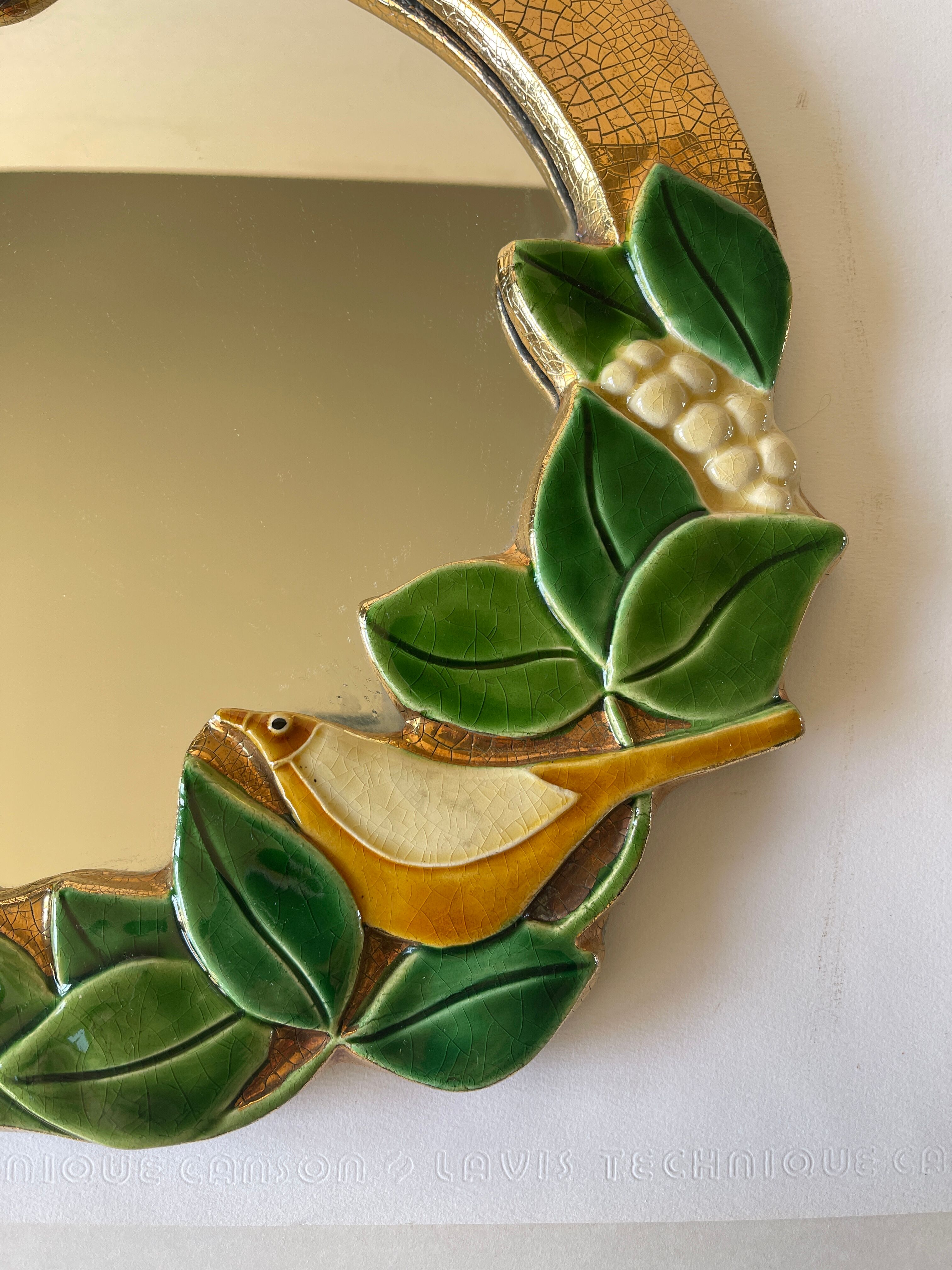 Miroir en céramique de Mithé Espelt