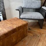 Commode chiffonnier rotin vintage 1970