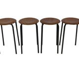 Set of 4 Vintage stools - work stool - Eromes Marko - 60s minimalist design
