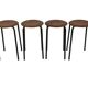 Set of 4 Vintage stools - work stool - Eromes Marko - 60s minimalist design