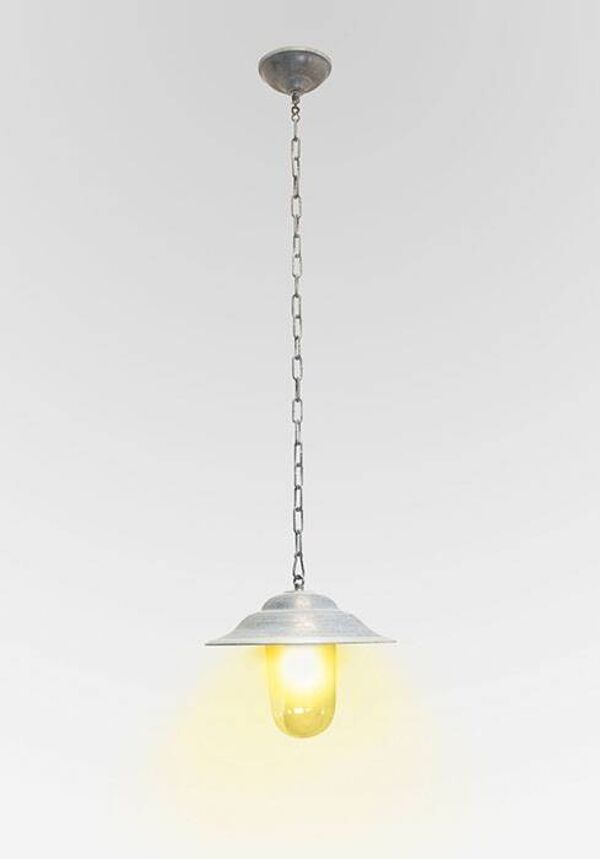 Petite lampe suspendue en zinc