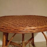 Round wicker table