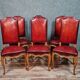 Series of 6 louis XV chairs neo-rustic in blond oak