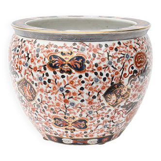 Cache-pot en porcelaine à décor Imari