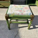 Rattan and green wicker dressing table