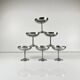 Set de 6 coupe à glace / champagne en inox, Guy Degrenne