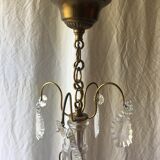 Glasses and bronze chandelier Louis XV style