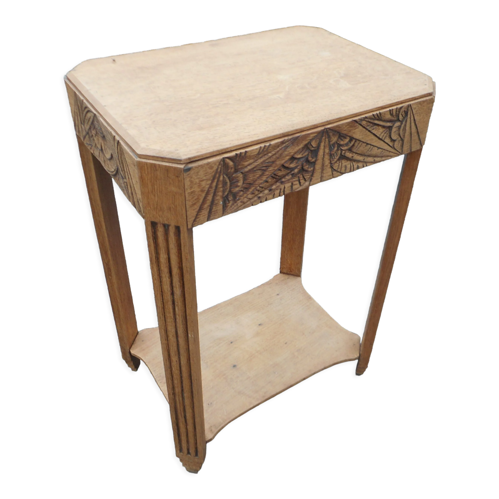 Art deco drawer console 30s oak