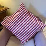 Vichy fabric cushion cover