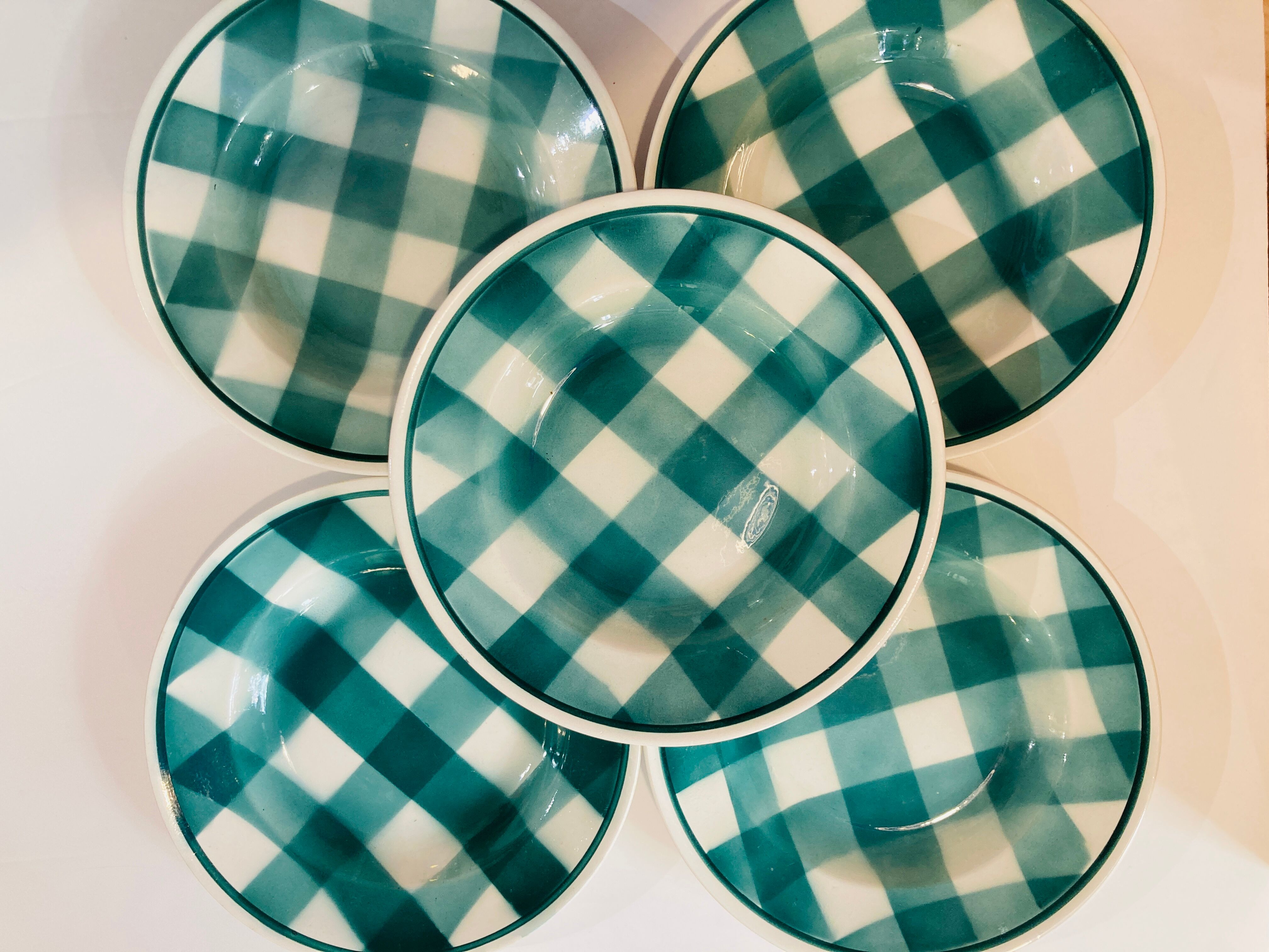 5 hollow plates green tiles FN DE givors france