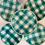 5 hollow plates green tiles FN DE givors france
