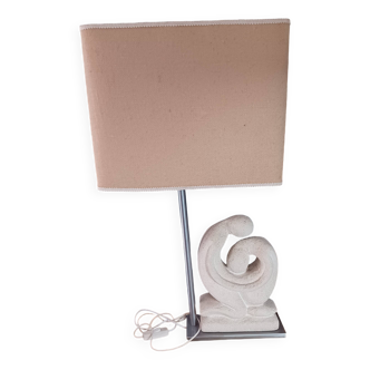 Lampe pierre sculptée albert tormos fertilité 70cm