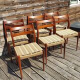 6 elegant vintage 1960s Danish rope chairs