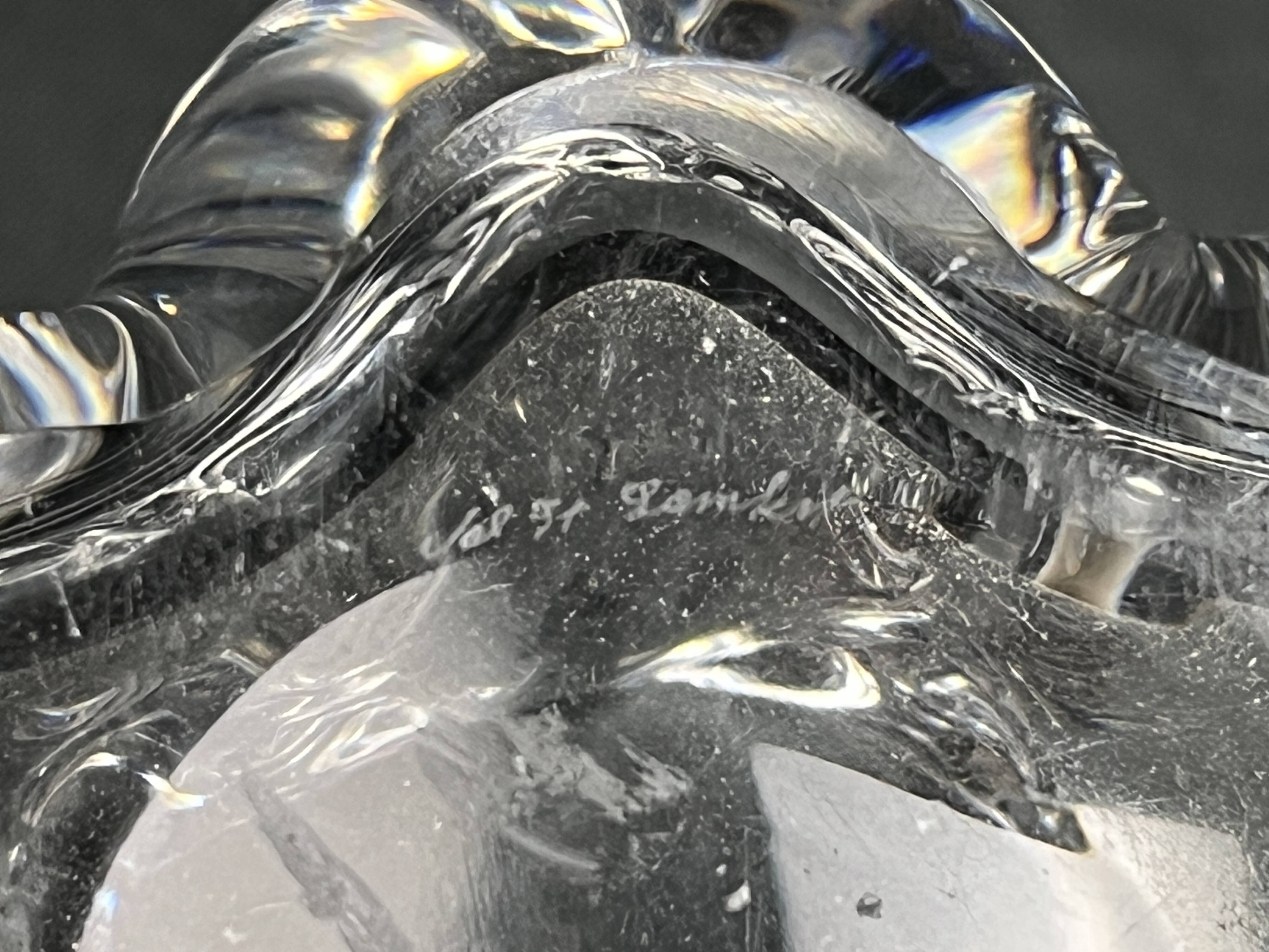 Vintage, small Val Saint Lambert crystal vase, 20th century