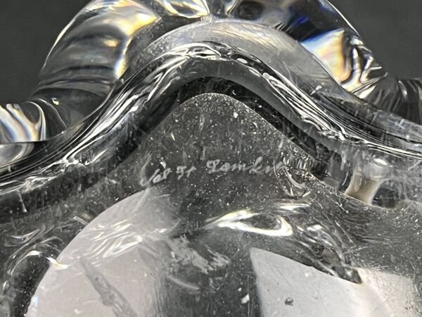 Vintage, petit vase en cristal Val Saint Lambert XXème