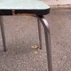 Paire de tabourets acier et formica vert acqua et acier