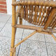 Vintage shell rattan armchair