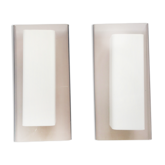 Pair of plexigass wall lamps