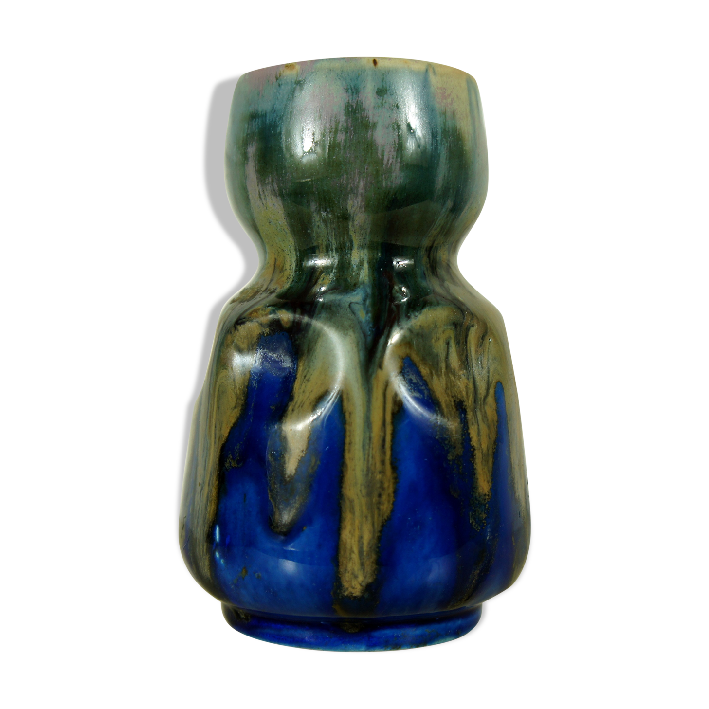 Glazed ceramic space age vase