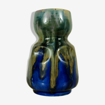 Glazed ceramic space age vase